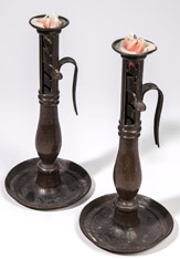Pair of Period Chair Back Candlesticks