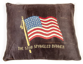 Embroidered U.S. Flag Pillow