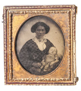 Ambrotype Of African American Nanny & Her White Charge