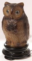 Consolidated Figural Glass Owl Lamp