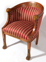 Louis XVI Barrel Back Chair