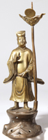 Chinese Bronze Figural Picket Stick