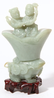 Chinese Carved Jade Figural Group