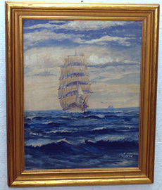 OIL PAINTING OF SHIP