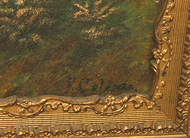 SIGNATURE OF OIL PAINTING
