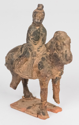 Chinese Tang Dynasty Mounted Horse Figure