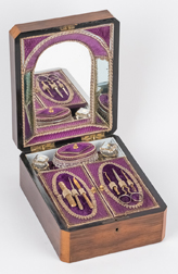 Outstanding Inlaid English Sewing Box