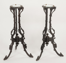 Pair Victorian Carved Stands