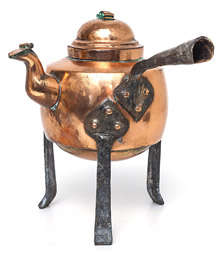 Arts & Crafts Footed Copper Kettle