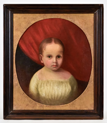 Folk Art Painting of a Child