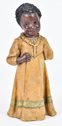 F. Goldscheider Pottery Figure of Young African American Girl