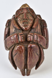 Carved Coquilla Nut Snuff Box