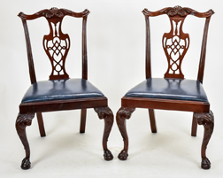 Pair Chippendale Style Dinning Chairs