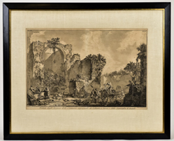 Giovanni Battista Piranesi Lithograph of Roman Ruins