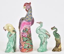 Four Chinese Porcelain Birds