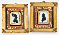 Pair of Russian Silhouettes Dated 1785