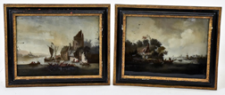 Pair Dutch Landscape Paintings