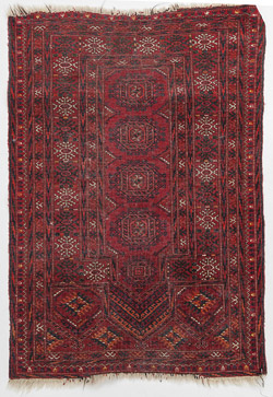 Semi-Antique Bokhara Oriental Prayer Rug