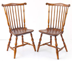 Pair of Period signed S.J. Tucker Windsor Chairs