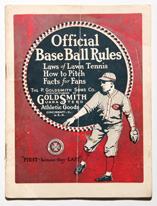 1923 Goldsmith BaseBall Rules Booklet
