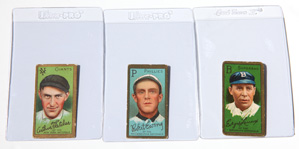Three 1911 T205 Gold Border Tobacco Cards