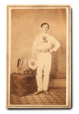 Rare & Important Autographed Baseball Cdv Photo of Al Pratt