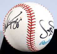 Daryl Strawberry & Wade Boggs Autographed Baseball