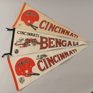 Three Early Cincinnati Bengals Pennants