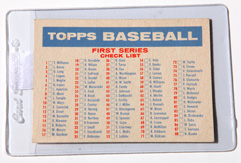 1957 Topps Bazooka Baseball First & Second Series Checklist