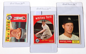 1959, 60 & 61 Topps Whitey Ford Cards