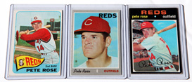 1965, 1970 & 1971 Topps Pete Rose Cards