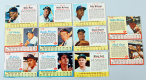 Ten 1963 Post Baseball Star Cards