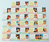 Twenty-Eight 1962 Post Baseball Cards