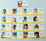 Seventeen 1963 Post Baseball Cards