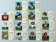 Fourteen 1962 Post Football Cards