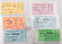 Six 1969 & 1970's Boxing Theatre telecast tickets