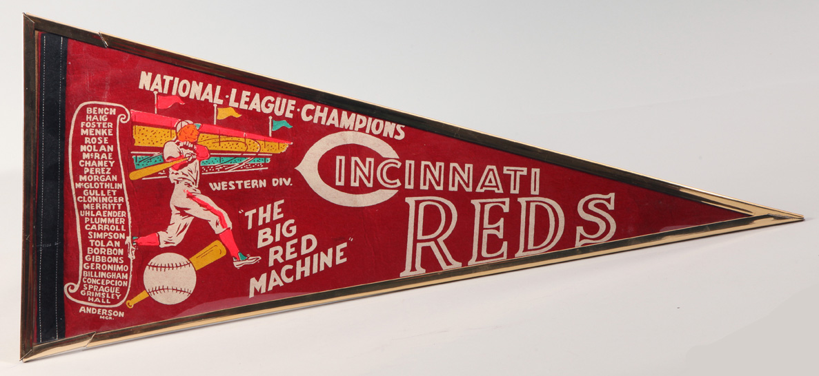 Vintage Cincinnati Reds National League West Champions Baseball Pennant 12