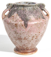 Early Roseville Carnelian Vase