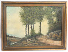 CIRCA 1900 SIGNED LANDSCAPE OIL PAINTING