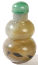 CHINESE JADE DOUBLE GOURD SNUFF BOTTLE
