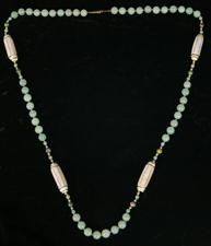 CHINESE JADE & M.O.P. NECKLACE