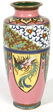 JAPANESE CLOISONNE VASE WITH DRAGONS