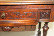 Close-Up of Carving on Stand
