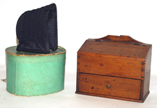 Early Dovetailed Candle Box & Bonnet