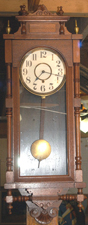 Walnut Hanging Regulator Clock