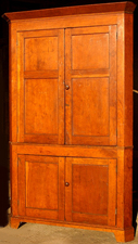 Cherry 4-Door Corner Cupboard