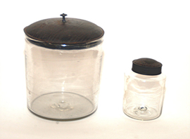 Early Blown Jars With Tin Lids