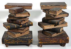 PR. OF CARVED WOODEN BOOK STANDS
