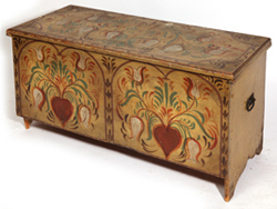 PAINT DECORATED 18TH CENTURY BLANKET CHEST