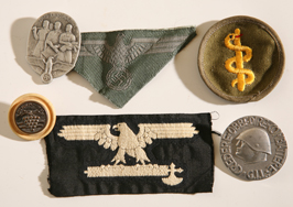 GROUP OF WWII NAZIS & FASCIST ITALY BADGES 